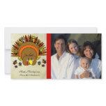 Cute Turkey Thanksgiving Family Photo Card photo cards