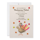 Cute Turkey Thanksgiving Potluck invitations