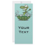cute turtle bathing in his shell tub scrub a dub personalized rack card
