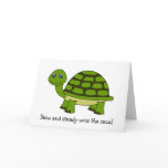 Cute Turtle Cartoon Encouragement Greeting Card
