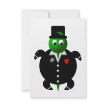 Cute turtle wearing a tuxedo!