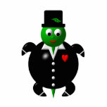 Cute turtle wearing a tuxedo! photo sculptures