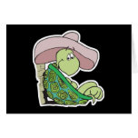cute turtle wearing sombrero cards