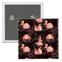 Cute Turtles Black and Pink Pattern