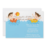 CUTE Twins Pool Party Birthday Invitation