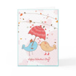 cute twitter birds valentines day card