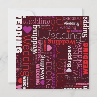 Cute Wedding Invitations on Cute Typographic Wedding Invitation By Designalicious