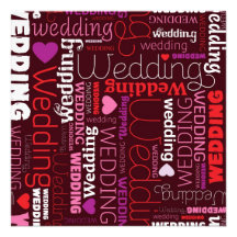 Cute typographic wedding invitation