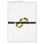 Cute "Under New Management" Wedding design cards