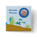 Cute under the sea personalised photo button