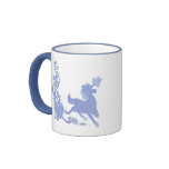 Cute Unicorn Hearts Flowers 4 Coffee Mugs