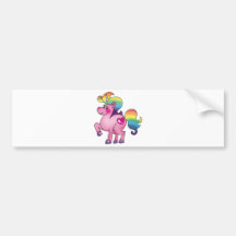 cute unicorn pony bumper stickers