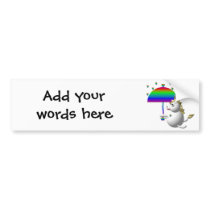 Cute unicorn with an umbrella