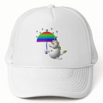 Cute unicorn with an umbrella