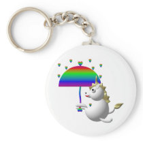 Cute unicorn with an umbrella