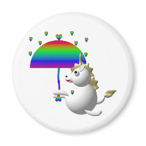 Cute unicorn with an umbrella