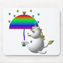 Cute unicorn with an umbrella