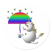 Cute unicorn with an umbrella