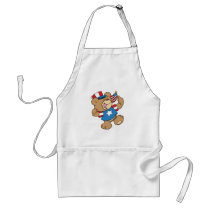 cute USA patriotic teddy bear design Apron