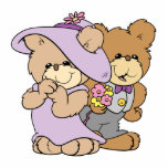 cute valentine date teddy bear couple photo sculptures