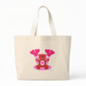 cute valentine teddy bear design bags