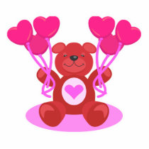 cute valentine teddy bear design acrylic cut outs