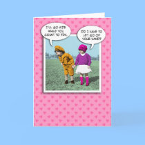 Cute Valentine's Day card: Hide and Seek