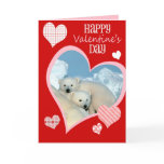Cute Valentine's Day Card, Polar Bears