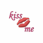 Cute Valentine's Day Kiss Me Lips Emb Shirt, Sweat embroidered shirts