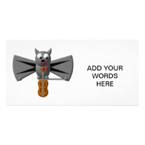 Cute vampire bat playing the violin