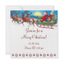 Cute Vintage Santa Clause Christmas Invitations