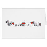 Cute Vintage Squirrels Reading Books Card