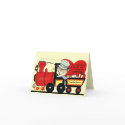 Cute Vintage Train Valentine's Day Card Cards Cat