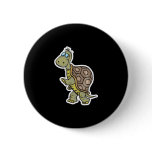 cute walking turtle buttons