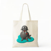 Cute walrus in water bags
