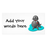 Cute walrus in water photo cards