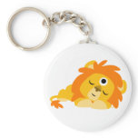 Cute Watchful Cartoon Lion keyring keychains