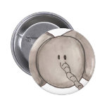 Cute Watercolor Cartoon Elephant Buttons