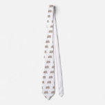 Cute Watercolor Cartoon Elephant Tiled Tie