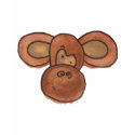 Cute Watercolor Cartoon Monkey Ladies T-shirt