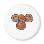 Cute Watercolor Cartoon Monkey Magnet