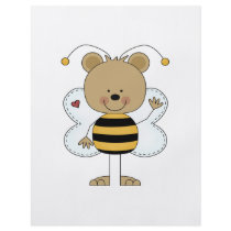 cute waving bumble bee bear flyer