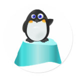 Cute Waving Penguin stickers