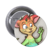 Cute Waving Suds Pinback Button