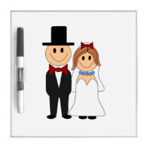 Cute Wedding Couple dry erase boards