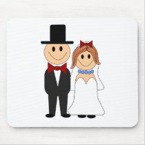 Cute Wedding Couple mousepads