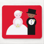 Cute wedding couple mousepads