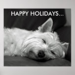 Cute West Highland Terrier Dog Poster posters