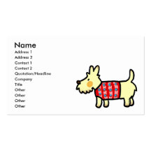 cute west highland terrier puppy business card templates