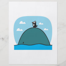 cute whale and penguin flyers